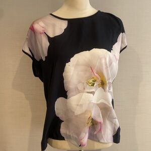 Ted Baker floral  Charcoal black Top and matching sweater TWO PIECES